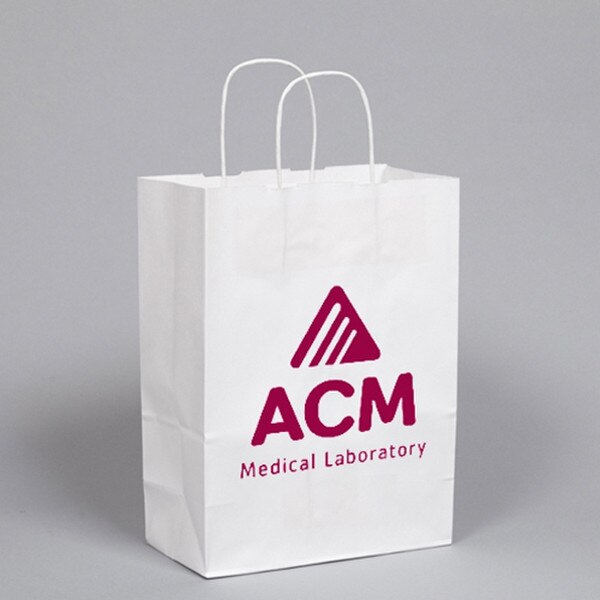 White Kraft Paper Custom PRINTED Sh